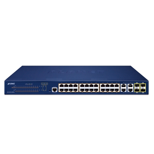 GS-4210-24P4C Промышленный 24 портовый Управляемый PoE коммутатор L2 1Гб/с 4 комбо порта TP/SFP 1Гб/