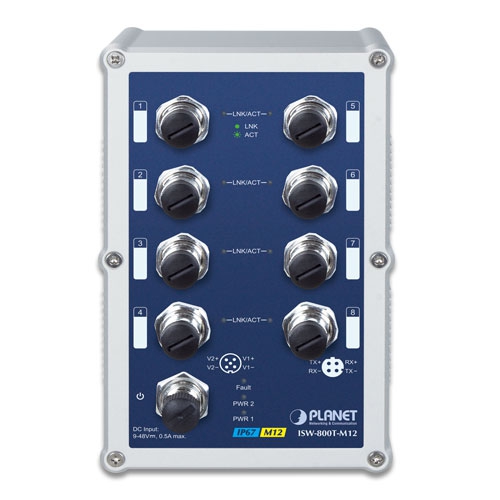 ISW-800T-M12 Неуправляемый ЖД коммутатор/8 M12 1G
