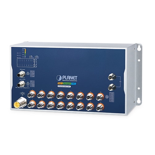 ITS-6326-16P2T-WV Управляемый ЖД коммутатор L3/16 M12 PoE 1G/2 M12 10G
