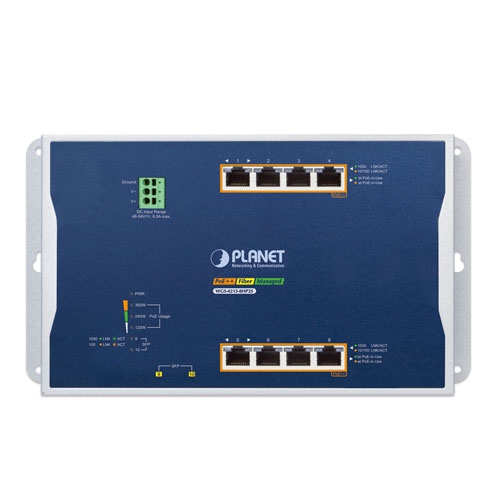 WGS-4215-8HP2S Промышленный управляемый коммутатор L2/L4/8 RJ45 PoE 1G/2 SFP 1G
