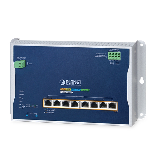 WGS-4215-8P2X Промышленный управляемый коммутатор L2+/ 8 RJ45 PoE 1G/2 SFP+ 10G