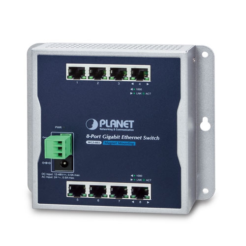 WGS-803 Промышленный неуправляемый коммутатор/8 RJ45 1G