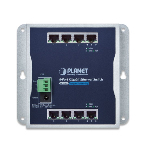 WGS-803 Промышленный неуправляемый коммутатор/8 RJ45 1G