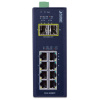 IGS-1020TF Коммутатор неуправляемый  8-портовый 10/100/1000T+2 1000X SFP Промышленный