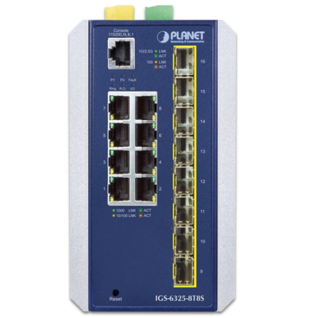 IGS-6325-8T8S Промышленный управляемый коммутатор L3/8 RJ45 1G/8 SFP 2.5G igs-6325-8t8s