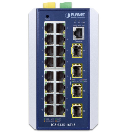 IGS-6325-16T4S Промышленный управляемый коммутатор L3/16 RJ45 1G/4 SFP 2.5G
