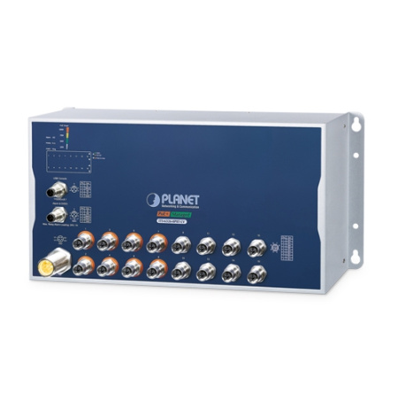 ITS-6326-8P8T-LV Управляемый ЖД коммутатор L3/8 M12 PoE 1G/8 M12 1GG