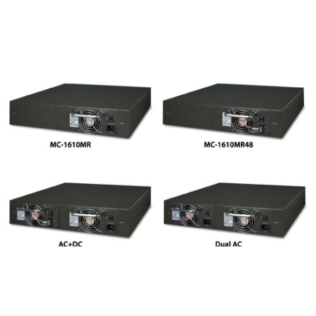 MC-1610MR / MC-1610MR48 Медиаконверторное шасси на 16-слотов с функцией (RPS)