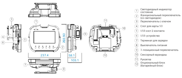 TOPRH0700WD-W Панель оператора 7″, 1024x600,  128MB, беспроводная (Wi-Fi)
