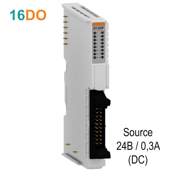 GT-222F Дискретный вывод, 16DO, 24 В/0.3А (DC), Source, IDC 20