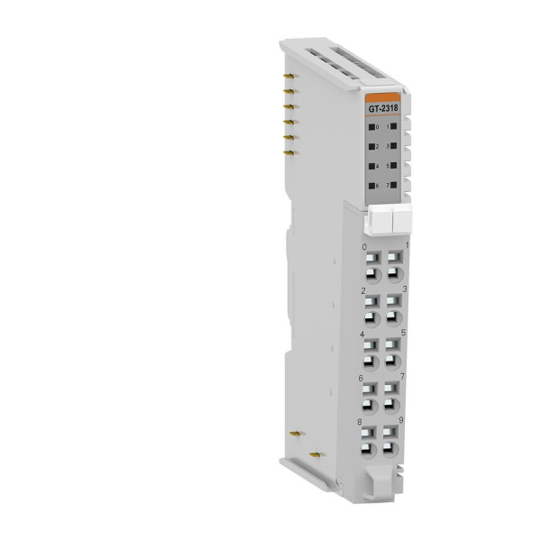 Модуль дискретного вывода Crevis GT-2318, 8DO, 24 В/0.5А (DC), Sink, RTB 10