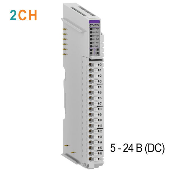 GT-5122 Высокоскоростной счетчик, 2CH, 5~24 В (DC), RTB 18